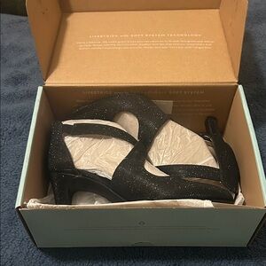 Life Stride Sparkling Black Heels